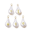 ABS Plastic Imitation Pearl Pendants PALLOY-JF02601-02-1