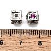 Brass Micro Pave Colorful Cubic Zirconia Beads KK-N289-25P-2