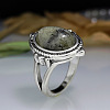 Oval Natural Labradorite Finger Rings WG970F5-03-1