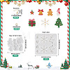  2Pcs 2 Style Christmas Snowman & Bell & Tree & Star Pendant Silicone Molds DIY-TA0005-91-11