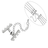 Brass Micro Pave Cubic Zirconia Chain Extender ZIRC-Q022-031P-NR-1