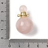 Natural Rose Quartz Perfume Bottle Pendants GG-CBA7610-02G-03-3