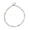 Natural Banded Agate Bead Necklaces NJEW-JN06623-3