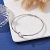 Stainless Steel Hollow Out Heart Bangle BJEW-YW0001-08P-5