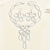 Alloy Hollow Flower Pendant Necklaces & Dangle Earrings Sets FS-WG0DA6E-02-1