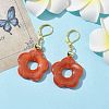 Acrylic Flower Dangle Leverback Earrings EJEW-JE05625-03-2