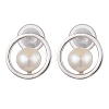 Natural Pearl Ear Studs EJEW-P286-12P-1