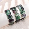 Oval Natural Dragon Veins Agate(Dyed & Heated) Beaded Stretch Bracelets for Women Men GG-CBA9ACE-A14-1