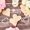 Heart Shape Unfinished Wooden Boards DIY-WH0308-289-4