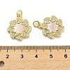 Brass Micro Pave Clear Cubic Zirconia Pendants KK-K365-05B-G-3