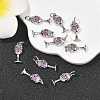 SHEGRACE Brass Micro Pave Cubic Zirconia Pendants XGRQ2C949-406P-4