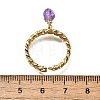 Brass Curb Chain Cuff Rings for Women RJEW-Z085-03G-03-5