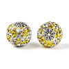 Handmade Polymer Clay Rhinestone Indonesia Beads CLAY-N015-02-2