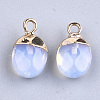 Electroplate Opalite Charms X-G-S344-09G-2