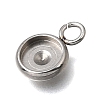 304 Stainless Steel Pendant Cabochon Settings STAS-F365-02B-P-2