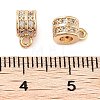 Brass Micro Pave Clear Cubic Zirconia Charms KK-U028-17G-3