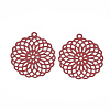 430 Stainless Steel Filigree Pendants STAS-T042-02C-2