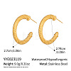 304 Stainless Steel Twisted C-shaped Stud Earrings for Women CJ9886-1