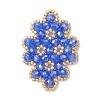 Woven Glass Beaded Connector Charms PALLOY-MZ01201-01-1