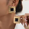 Alloy & Acrylic Stud Earrings FS-WG485A1-01-2