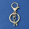 Alloy Initial Letter Charm Keychains KEYC-YW00006-14-1