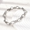 201 Stainless Steel Oval Link Chain Bracelets for Men STAS-T077-05P-1
