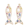 Printed Alloy Enamel Pendants RB-CBAA915-02G-05-1