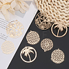 32Pcs 4 Styles Brass Pendants KKC-CA0001-08-4