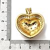 Brass Micro Pave Cubic Zirconia Pendants KK-C090-45G-02-3