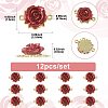 12Pcs Valentine's Day Rose Flower Alloy Links Connectors FIND-FS0004-87-4