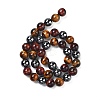 Natural Tiger Iron & Synthetic Hematite Beads Strands G-H1581-10mm-5