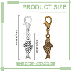 80Pcs 2 Styles Alloy Pendant Decorations HJEW-BC00125-2