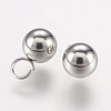 202 Stainless Steel Sphere Charms STAS-P148-06P-2