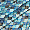Fish Scales Pattern Cotton Fabric DIY-WH0622-777B-1