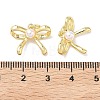 Brass ABS Imitation Pearl Pendants KK-P349-16G-3