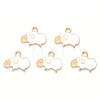 Alloy Enamel Pendants ENAM-R059-08A-RS-1