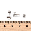 304 Stainless Steel Stud Earrings EJEW-H161-01P-L-5