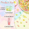 350Pcs 7 Styles Frosted Transparent Acrylic Beads OACR-YW0004-64-3