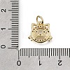 Brass Micro Pave Black Cubic Zirconia Charms CU-L001-18G-11-3