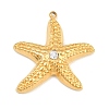 304 Stainless Steel with Crystal Rhinestone Pendants SA-CBABA5E-14G-1