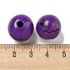 Printed Wood European Beads WOOD-G022-08A-07-3