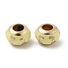 Golden Tone Alloy Enamel European Beads FIND-E044-10G-01-1