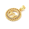 Brass Micro Pave Clear Cubic Zirconia Pendants LS-KK-U007-01G-07-2