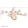 Iron with Imitation Pearl Round Dangle Stud Earrings and Cuff Rings Set YS4776-1-9