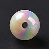 UV Plating Rainbow Iridescent Acrylic Beads OACR-C010-05H-3