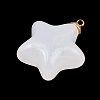 304 Stainless Steel Resin Pendants STAS-K322-11C-G-3
