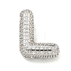 Platinum Plated Brass Micro Pave Cubic Zirconia Pendants KK-L073-001P-L-1