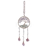 Tree of Life Natural Agate & Natural Crystal Chips Hanging Suncatchers RN-CBA387D-01G-1