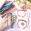 40Pcs 8 Colors Waxed Polyester Cord Bracelets Making AJEW-CJ00017-4