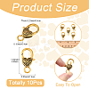 10Pcs Tibetan Style Heart Lobster Claw Clasps FIND-YW0009-77AB-3